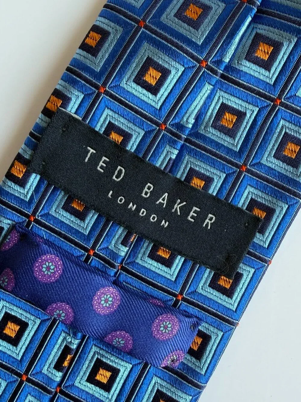Silk Blue/Orange Ted Baker London Necktie
